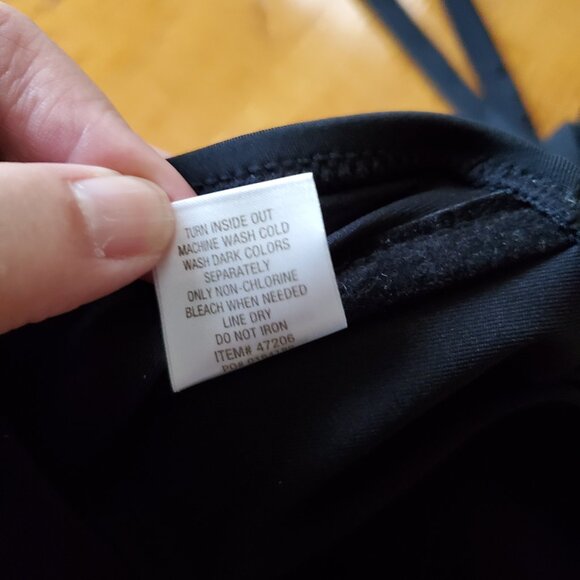 Garnet Hill Swim Halter PaddedTakini Black Size 10 - Picture 12 of 13